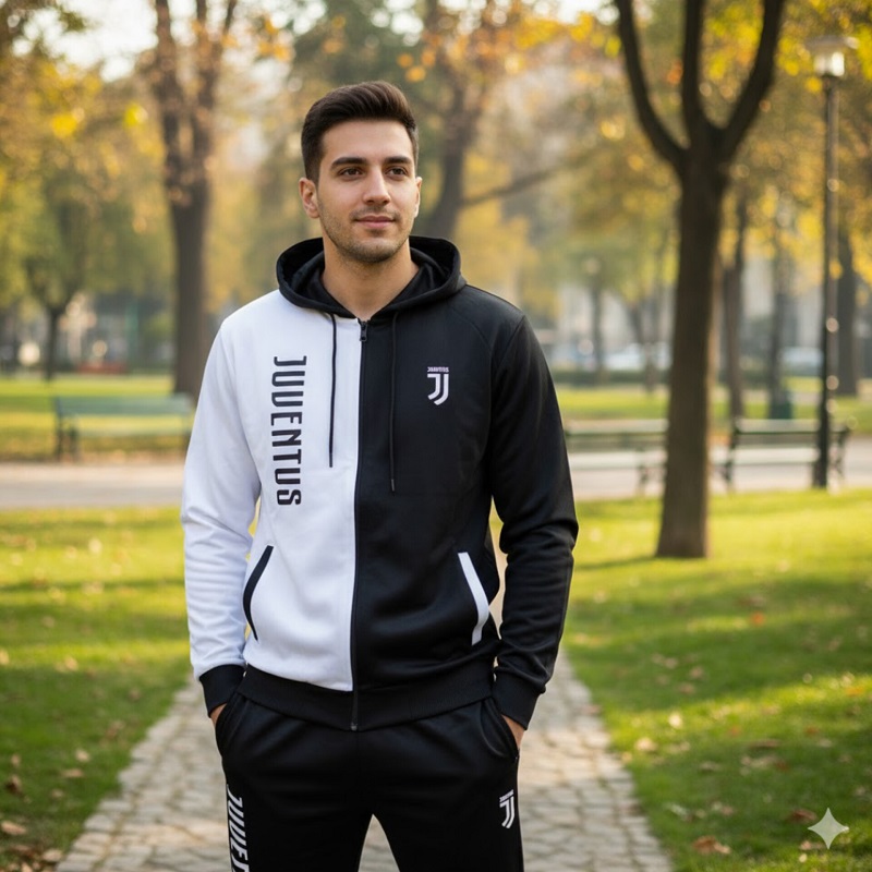 ست سوییشرت شلوار یوونتوس مردانه مدل TOPAN